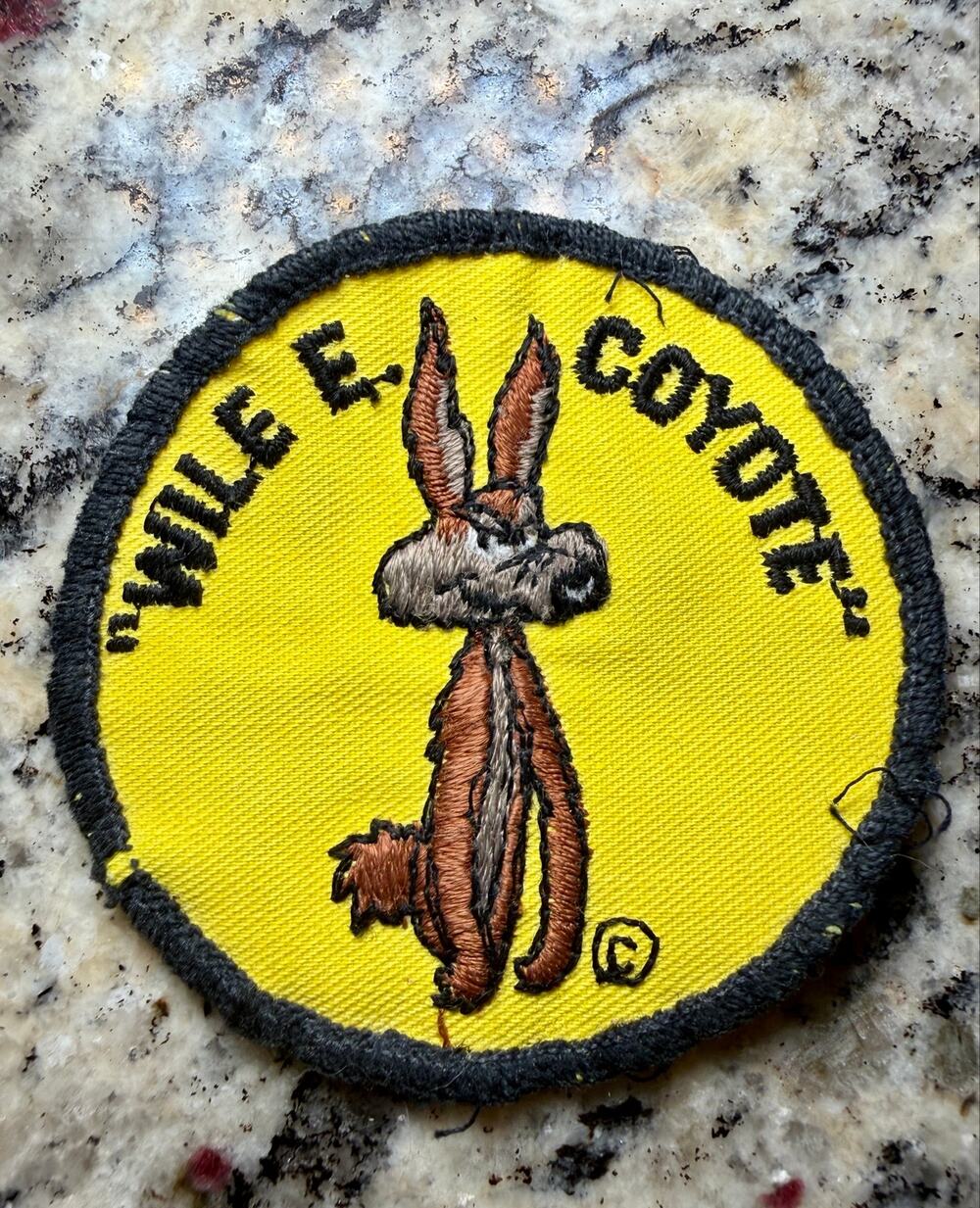 Vintage Wile E Coyote Road Runner Beep Beep Embroidered Patch Lot of 2